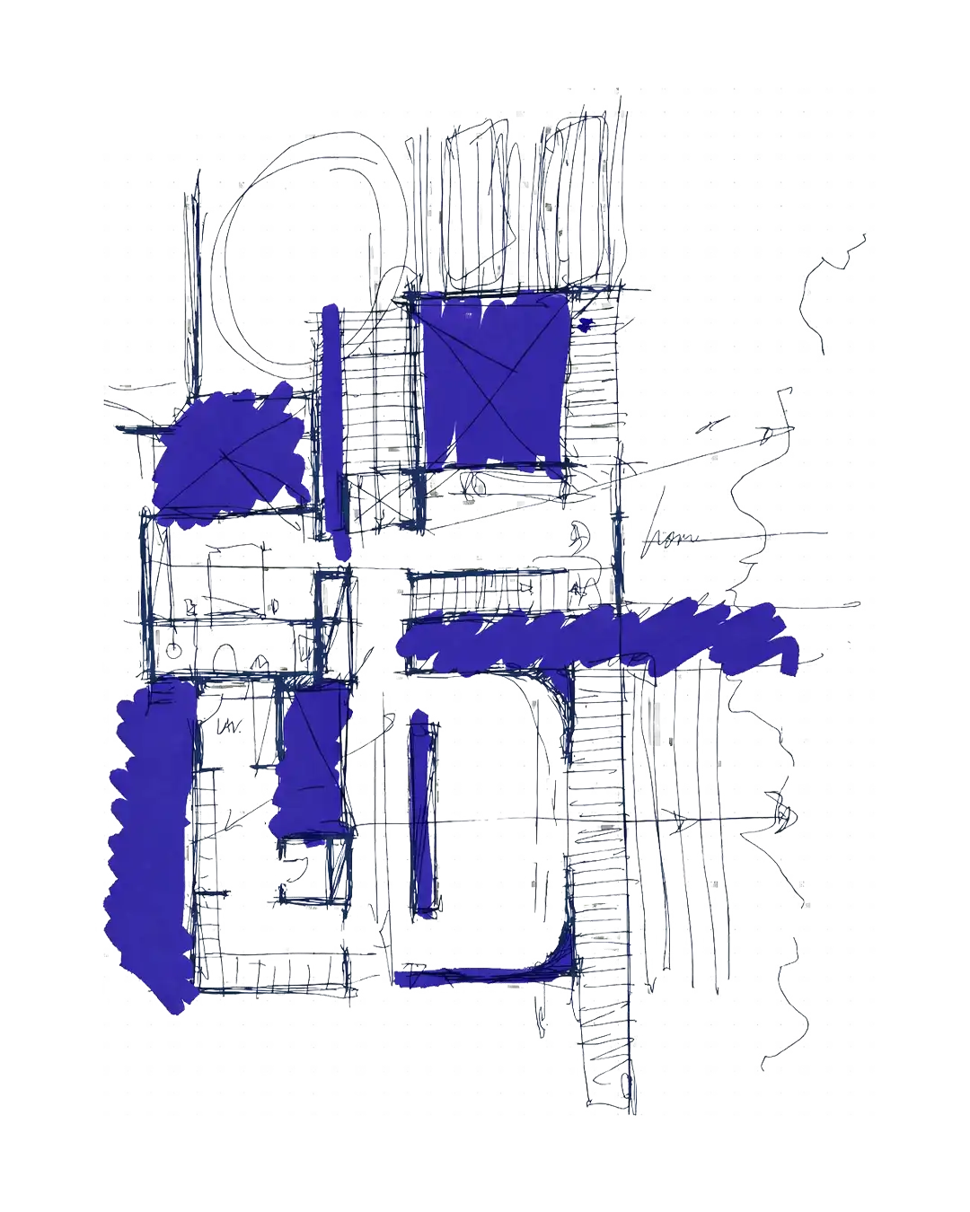 Technical drawing highlights